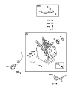 Part Location Diagram of 84002091 Briggs and Stratton Cylinder Assembly